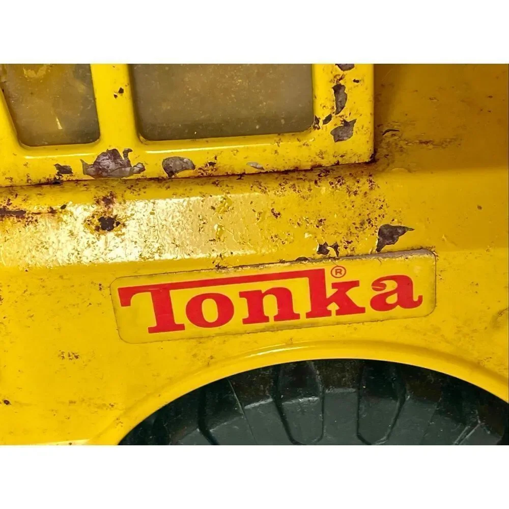 Vintage Tonka Dump Truck XMB-975 1970s Pressed Steel Yellow Original Condition